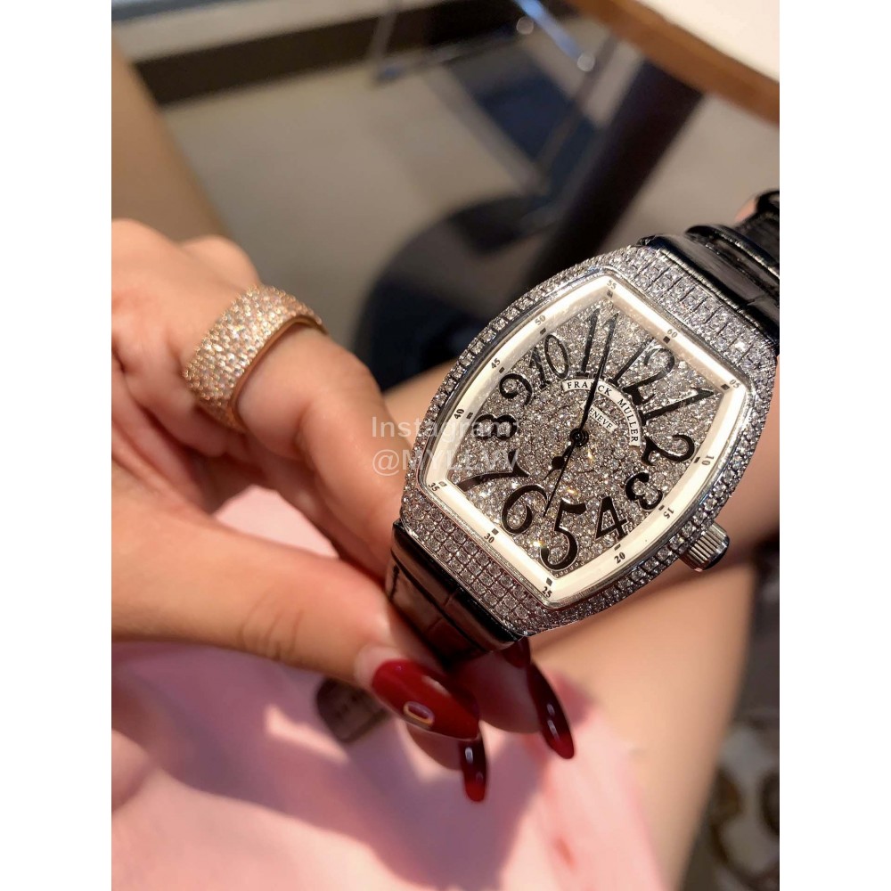 Franck Muller Classic Diamond Roman Numeral Dial Watch