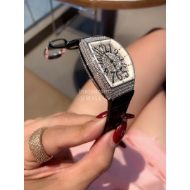 Franck Muller Classic Diamond Roman Numeral Dial Watch