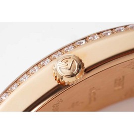 Franck Muller Abf Factory Square Diamond Dial Steel Strap Watch