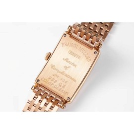 Franck Muller Abf Factory Square Diamond Dial Steel Strap Watch