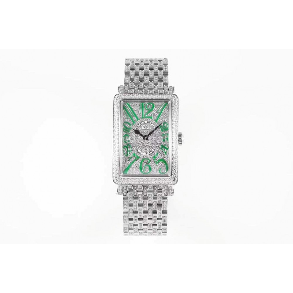 Franck Muller Abf Factory Square Diamond Dial Watch Green