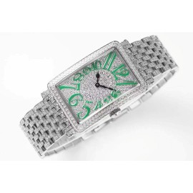 Franck Muller Abf Factory Square Diamond Dial Watch Green
