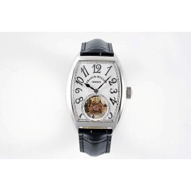 Franck Muller 316l Fine Steel Case Cowhide Strap W..