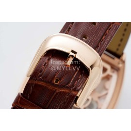 Franck Muller 316l Fine Steel Case Cowhide Strap Watch Brown