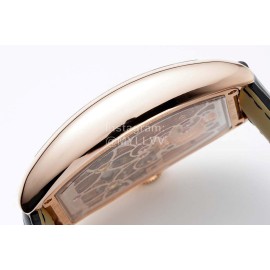 Franck Muller 316l Fine Steel Case Cowhide Strap Watch Brown