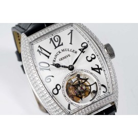 Franck Muller 316l Fine Steel Case Diamond White Dial Watch