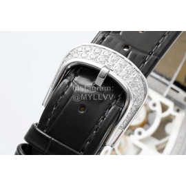 Franck Muller 316l Fine Steel Case Diamond Black Dial Watch