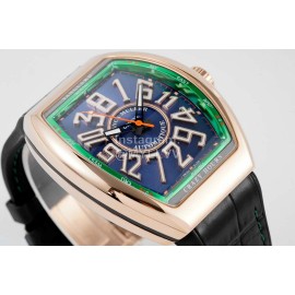 Franck Muller V45 Crazy Hour Series Vanguard Navy Dial Watch