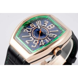 Franck Muller V45 Crazy Hour Series Vanguard Navy Dial Watch