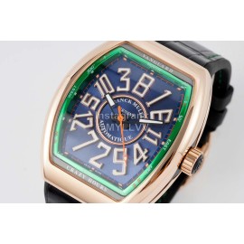 Franck Muller V45 Crazy Hour Series Vanguard Navy Dial Watch