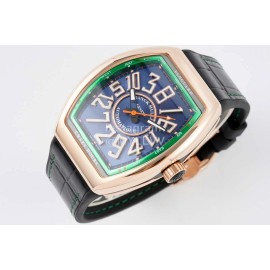 Franck Muller V45 Crazy Hour Series Vanguard Navy Dial Watch