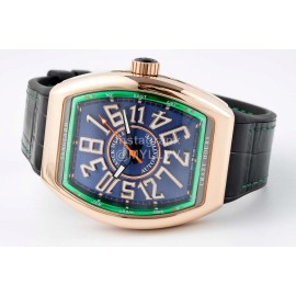Franck Muller V45 Crazy Hour Series Vanguard Navy Dial Watch