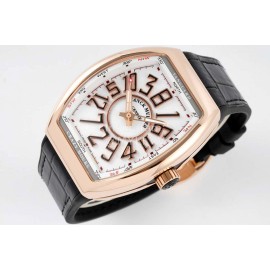 Franck Muller V45 Crazy Hour Series Vanguard White Dial Watch