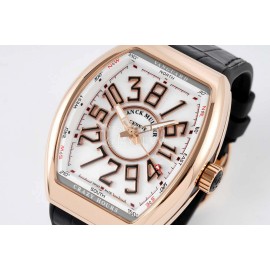 Franck Muller V45 Crazy Hour Series Vanguard White Dial Watch