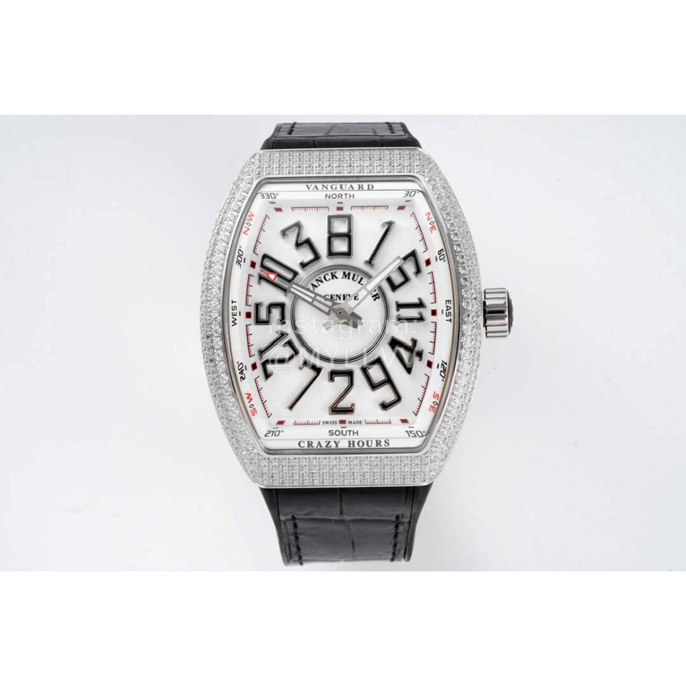 Franck Muller V45 Crazy Hour Series Vanguard Diamond Watch