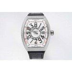 Franck Muller V45 Crazy Hour Series Vanguard Diamond Watch