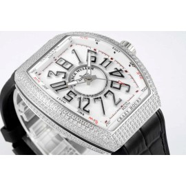 Franck Muller V45 Crazy Hour Series Vanguard Diamond Watch