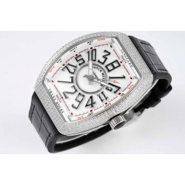 Franck Muller V45 Crazy Hour Series Vanguard Diamond Watch