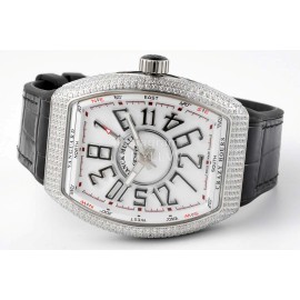Franck Muller V45 Crazy Hour Series Vanguard Diamond Watch