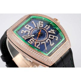 Franck Muller V45 Crazy Hour Series Diamond Vanguard Watch