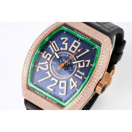 Franck Muller V45 Crazy Hour Series Diamond Vanguard Watch