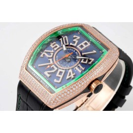 Franck Muller V45 Crazy Hour Series Diamond Vanguard Watch