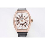 Franck Muller V45 Crazy Hour Series Art Deco Roman Numerals Dial Vanguard Watch