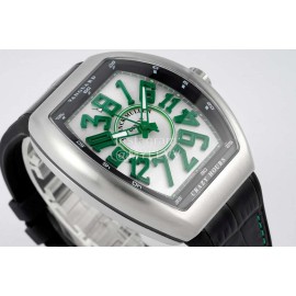 Franck Muller V45 Crazy Hour Series Art Deco Roman Numerals Dial Watch Green