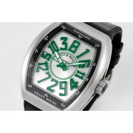 Franck Muller V45 Crazy Hour Series Art Deco Roman Numerals Dial Watch Green