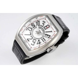 Franck Muller V45 Crazy Hour Series Art Deco Roman Numerals Dial Watch 