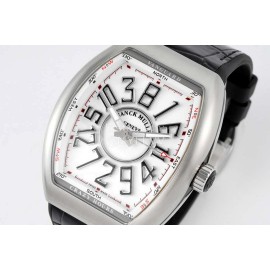 Franck Muller V45 Crazy Hour Series Art Deco Roman Numerals Dial Watch 