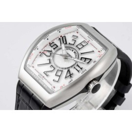 Franck Muller V45 Crazy Hour Series Art Deco Roman Numerals Dial Watch 