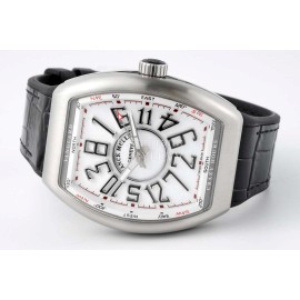 Franck Muller V45 Crazy Hour Series Art Deco Roman Numerals Dial Watch 
