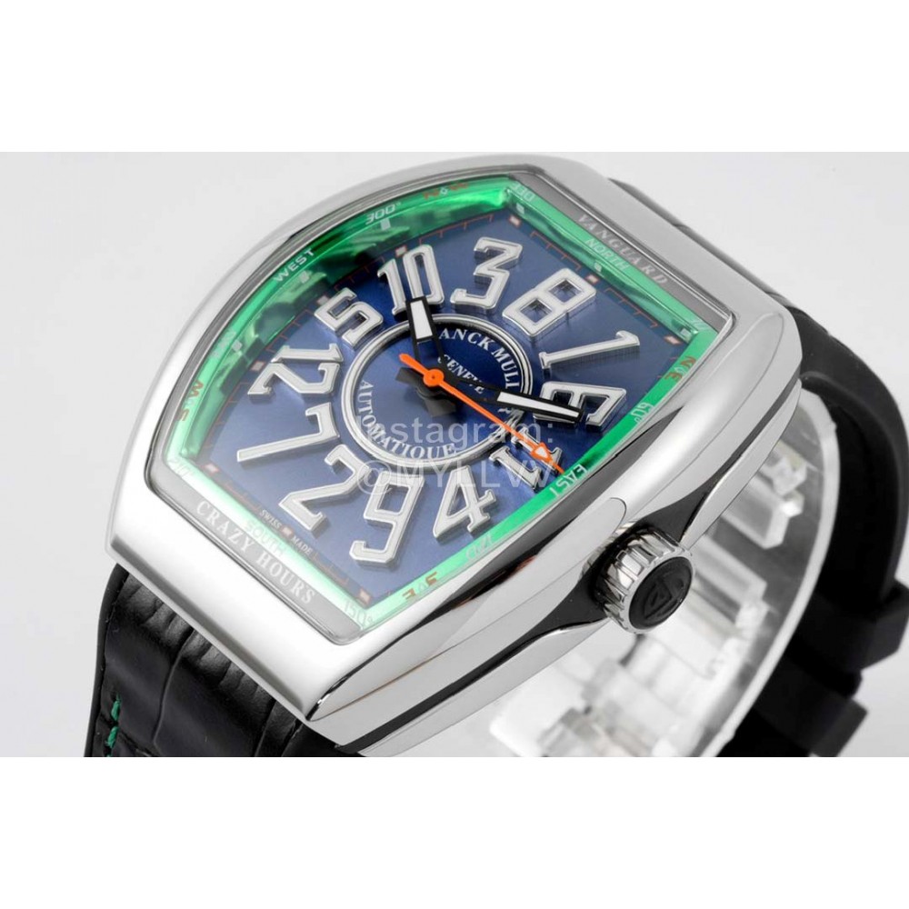 Franck Muller V45 Crazy Hour Art Deco Roman Numerals Dial Watch 