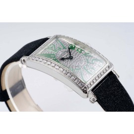Franck Muller Long Island Series Diamond Square Dial Watch Green