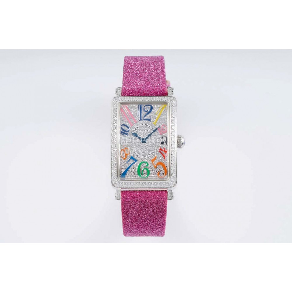 Franck Muller Long Island Series Diamond Square Dial Watch For Women