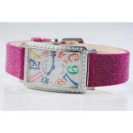 Franck Muller Long Island Series Diamond Square Dial Watch For Women