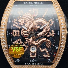 Franck Muller Vsf Factory Diamond Dragon Dial Watch Black