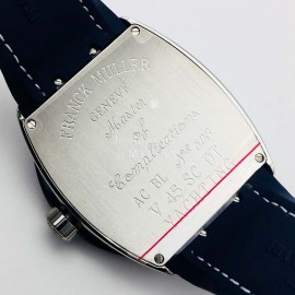 Franck Muller Vsf Factory Silver Diamond Dial Watch 