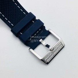 Franck Muller Vsf Factory Silver Diamond Dial Watch 