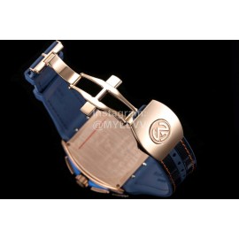 Franck Muller Diamond Dial Leather Strap Watch Rose Red