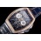Franck Muller Fashion Diamond Dial Leather Strap Watch