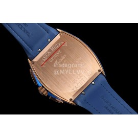 Franck Muller Fashion Diamond Dial Leather Strap Watch