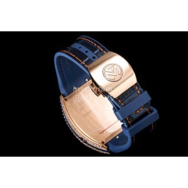 Franck Muller Fashion Diamond Dial Leather Strap Watch