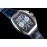 Franck Muller Roman Numeral Dial Rubber Strap Watch Silver