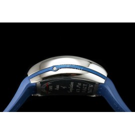 Franck Muller Roman Numeral Dial Rubber Strap Watch Silver