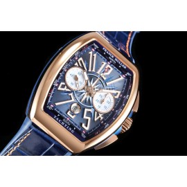Franck Muller Roman Numeral Dial Rubber Strap Watch