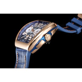 Franck Muller Roman Numeral Dial Rubber Strap Watch