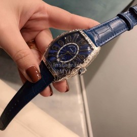 Franck Muller Fm-Casablanc Roman Numeral Dial Navy Strap Watch