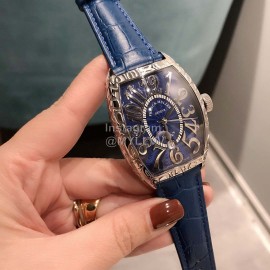 Franck Muller Fm-Casablanc Roman Numeral Dial Navy Strap Watch